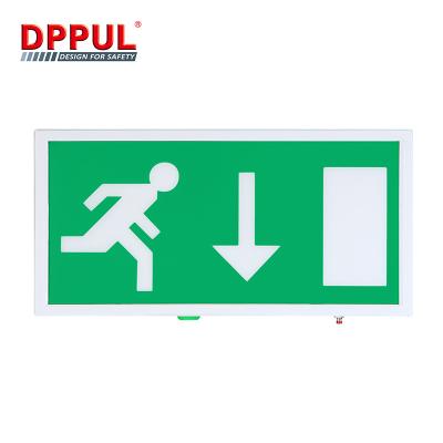 China Powerful Emergency Exit Box Wholesale 4.5w AC220-240v Ceiling Exit Sign Lamp Escape Flood Light Rechargeable Emergency Led Lighting for sale