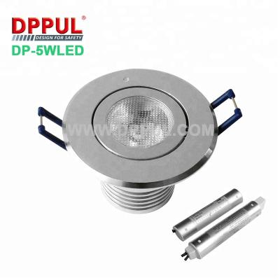 China 2-Year Aluminum CE Ni-Cd Rechargeable Emergency LED Downlight 5 Watt Lamp Hallway Emergency Light NC Emergency Lighting Body; GUA 50000 DPPUL 70 for sale