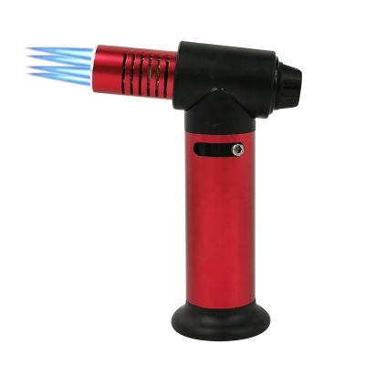 China Regular flame reaches1000-1300â „ ƒ Powerful Protable Jet 4 Flame Butane Gas Refill Smoking Torch Lighter for sale