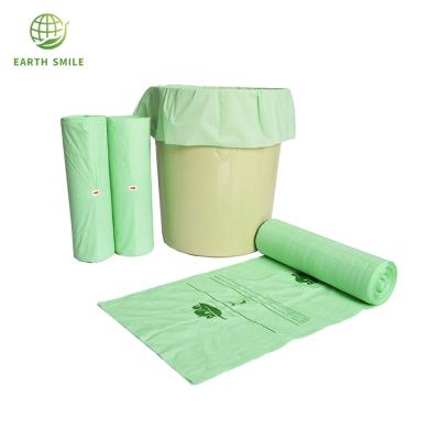 China biodegradable & Custom Logo Eco Friendly Green Garbage Compostable Bags Cornstarch PLA Food Waste Biodegradable Compostable Bags for sale