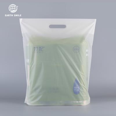 China 100% Biodegradable Custom Printed Big Die Cut Plastic Bags Eco-friendly Biodegradable Shopping Bags for sale