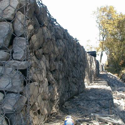 China High quality Gabion PVC coated woven gabion netting for sale / 2x1x1m heavy galvanized wire mesh gabion fence for sale