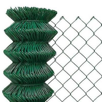 China Flexible Diamond Shape Wire Mesh Galvanized PVC Coated Chain Link Mesh Coil , Stainless Steel Mesh for sale