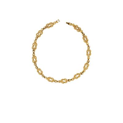 China New Arrival 18k Gold Plated Necklace High Quality Handmade CIA Knot Fashion Trendy Necklace For Women for sale