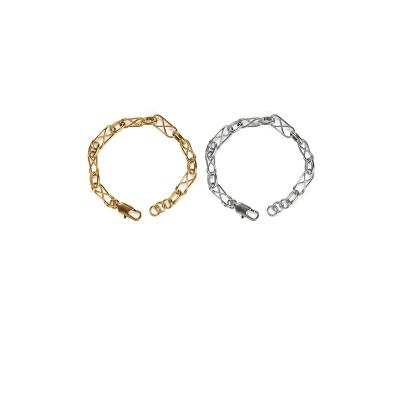 China Korean wholesale high quality copper bracelet fashion hip hop personality chain bracelet jewelry for women for sale