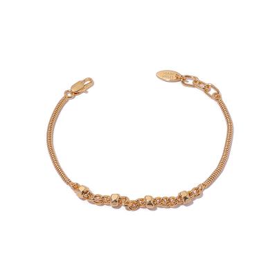 China New Arrival High Quality 18k Gold Plated Bracelet Fashion Design Ins Style Copper Nut Trendy New Bracelet For Women for sale