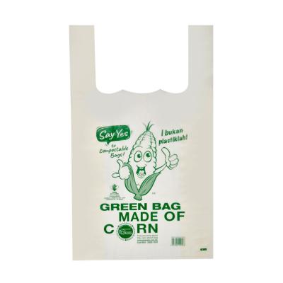 China BIODEGRADABLE Custom Compostable Plastic Shopping Tote Bag for sale