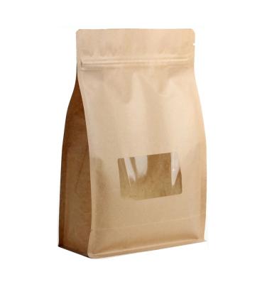 China Biodegradable Custom Kraft Paper Zipper Pouch Tea Bag Packaging for sale