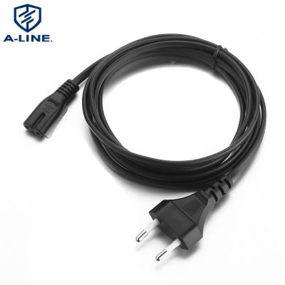 China Home Appliance or Outdoor HOT SELLING European Market 2 Pins Plug And IEC C7 Connectors AC Power Cord 1.8 Meters For Samsung LG TCL Sony TV for sale