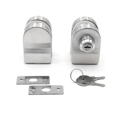 China Entrance Factory Directly Sliding Stainless Steel Frameless Glass Door Lock For Tempered Glass Door for sale