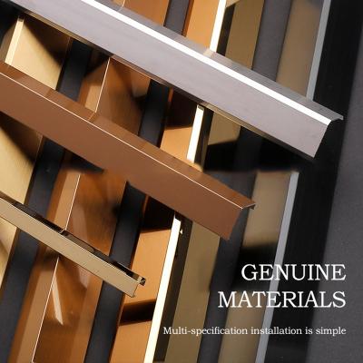 China Promotional Accessories L Shape Tile Trim - Hot Modern Factory Stainless Steel Mat Turned Stainless Steel Edge Tile Trim for sale