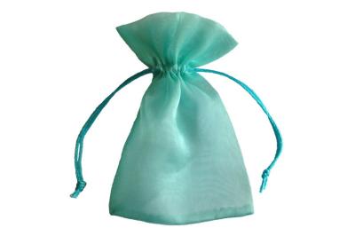 China Drawable Jewelry Wedding Gift Candy Organza Drawstring Bags 10×17cm for sale