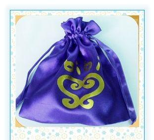 China Monogrammed Satin Drawstring Pouch  for sale