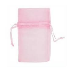 China Little Pink Jewelry Drawstring Pouch / Bags With Silkscreen Printing for sale