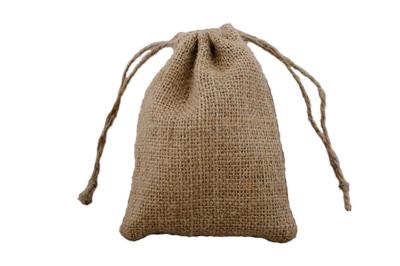 China Jute Food Small Drawstring Pouch 460 X 360 X 50mm Custom for sale