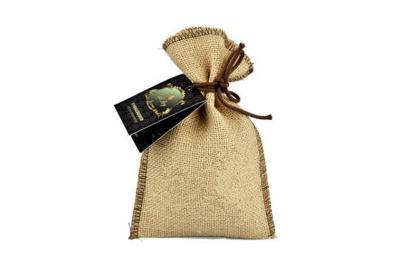 China Pormotion Environmental Raw Jute Drawstring Bag For Coffee Beans for sale