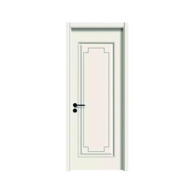 China Chinese Ivory White Advanced Minimalist Style Security Door Indoor Living Room Door Interior MDF Laminated Door for sale