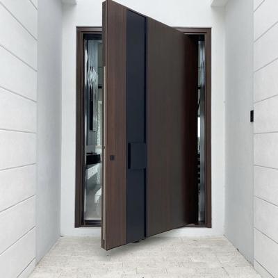 China Waterproof Luxury Entry Door Wooden Pivot Entry Hinges Pivot Door Pivot Doors Wooden Entry for sale