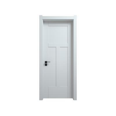 China Interior Door 3-Panel Shaker Solid Core Molded White Wooden Composite Sound Insulation for sale