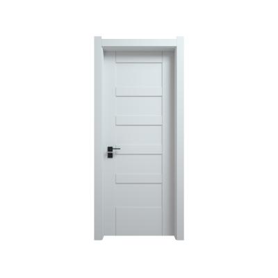 China Modern Quiet White Primed Slab Passage Interior Wooden Door Solid Core Sound Insulation 2-Panel Shaker Door Smooth Molded Composite for sale