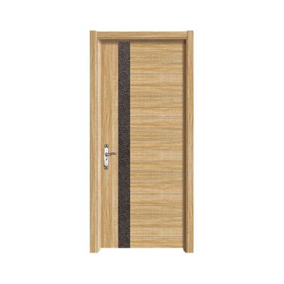 China 2017 Modern Warm Interior Style MDF Doors One Shaker Panel Door Wooden Entry 5mm HDF With Wood Grain PVC Laminate, Bedroom Composite for sale