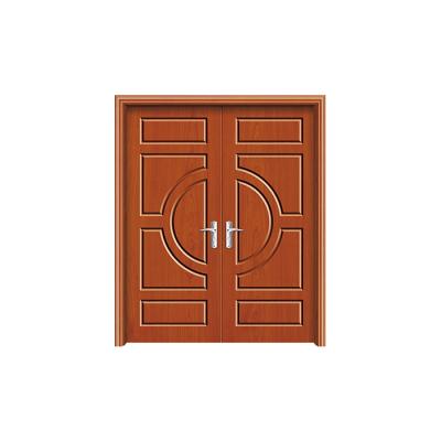 China Modern Entrance Doors Interior 5mm HDF With Wood Grain PVC Laminated, Composite Hdf+solid Wood Frame; wpc frame modern (water proof) swing for sale