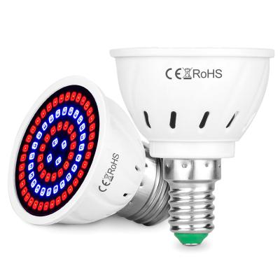 China Seed Starting PC Shell LED Light For Plant Growth Lamp E27 E14 GU10 B22 MR16 Socket Full Red 48/60/80 LED Blue Color Spectrum Bulb for sale