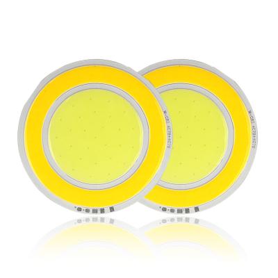 China Car Lighting Car Light Accessories 82mm Round White Yellow Double Color 12V COB LED For Car Taillight Brake Signal Lamp Customized LED Bulbs for sale