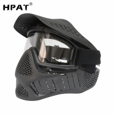 China Durable Plastic Tactical Army Anti Fog Military Paintball Mask With Double Elastic Strap for sale