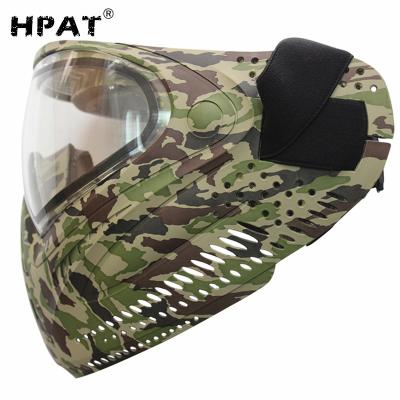 China 2015 Soft Rubber New Camouflage Paintball Mask With Thermal DYE I4 Lens for sale