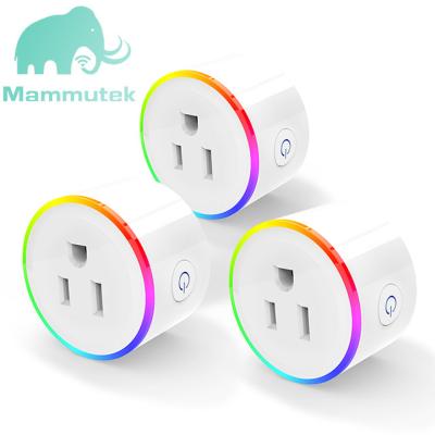 China USA US Smart Home Plug Wifi Residential / Multipurpose Radio With LED Light RGB Mini WiFi Smart Plug Works With Alexa Google Home for sale