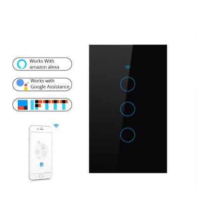 China New Style 1/2/3 Band Residential Smart Switch Life Smart Wifi Switch Works with Alexa, Google Home, Remote Control for sale