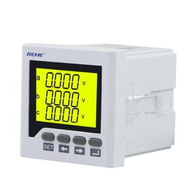 China 72*72mm Three phase Multi function Measuring LCD Display Digital Multimeters for sale