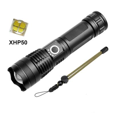 China Xhp50 Emergency Led Torch Light Waterproof Rechargeable Powerful Flashlights Tactical Flashlight for sale