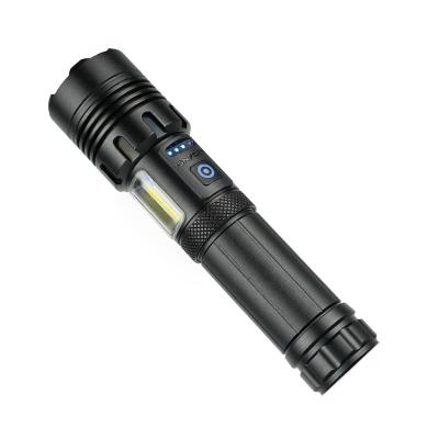 China Power show COB+xhp 70 5modes led flashlight high power torch p70.2 tactical led flashlight for sale