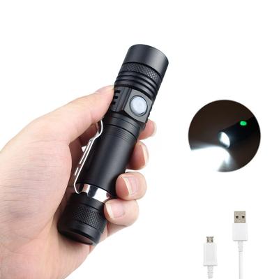 China Emergency USB Rechargeable Flashlight Led Flashlight Recharge Torch Light for sale