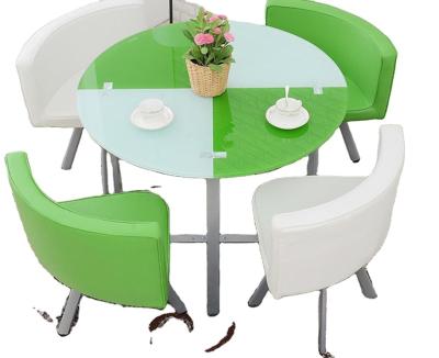 China (Other)Adjustable Modern Restaurant Dining Table Set 6 Chairs Chromed Stainless Steel Powder Coating Frame Tempered Glass Dining Table Sets for sale