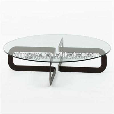 China Adjustable Sofa Center Coffee Tables Simple Modern Nordic Design Living Room Round Tea (Other) Tables Tempered Glass Coffee Table for sale