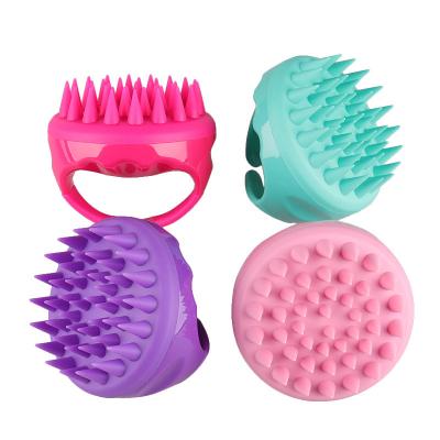 China Amazon Stocked Hot Selling Comfortable All Hair Types Head Massage Brush Silicone Dog Cat Scalp Care Bath Shampoo Soft Brush for sale