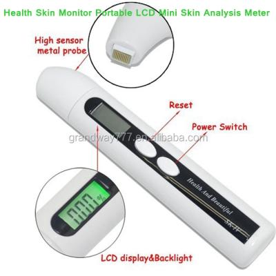 China Mini Portable Skin Monitor Health LCD Display Portable Skin Analysis Meter for sale