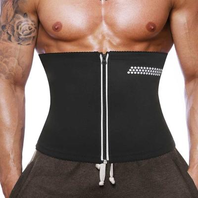 China Breathable Waist Trainer For Men Weight Loss Sauna Belt Sweat Band Girdles Slim Body Shaper Tummy Control Corset Burner Sport Fat for sale