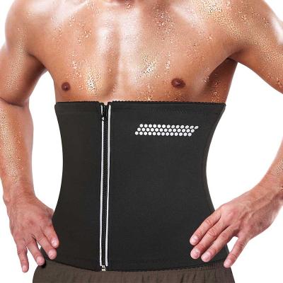 China Breathable Waist Trainer For Men Weight Loss Sauna Belt Sweat Band Girdles Slimming Body Shaper Tummy Control Corset Sports Burner Fat for sale