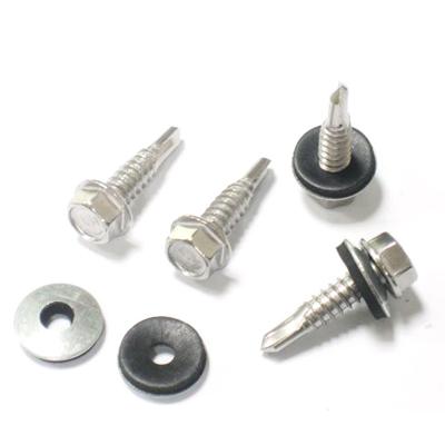 China HEX Hex Head Self Drilling Screw With EPDM Bonded Washer Hex SDS for sale