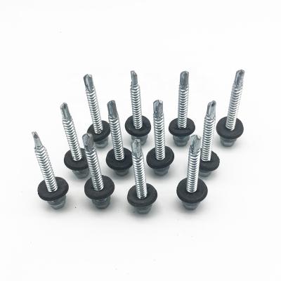 China HEX SDS Screw Down Point With Epdm Hex Head Washer Painted Self Drilling Screw for sale