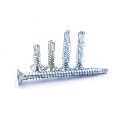 China Carbon steel satnadard Din 7504p flat countersunk head drilling screw by China for sale