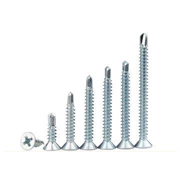 China CSK Flat Head Carbon Steel Self Drilling Flat Head Screw for sale