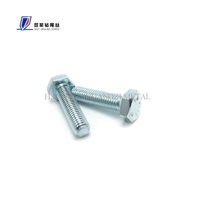 China DIN933 Steel External Hex Screw Galvanized Hexagon Bolt 4.8 External Hex Screw Extension Screw M6M8M10M12 for sale