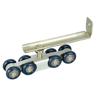 China Factory supply modern folding door accessories supporting wooden track and metal sliding door roller for sale