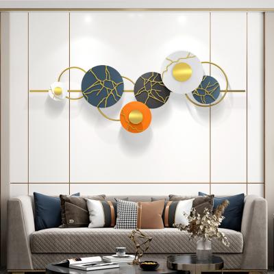 China Nordic Eco-Friendly Circular Pendant Light Metal Wall Luxury Creative Decoration for sale