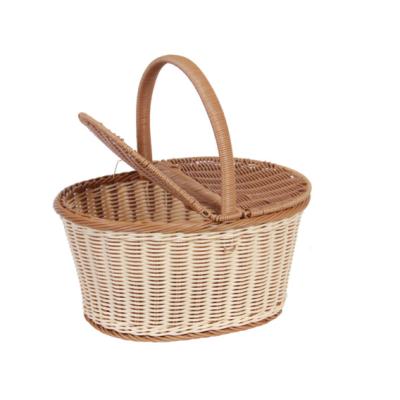 China High Quality Bestselling Laundry Basket Imitation Wicker Handwoven Picnic Basket for sale